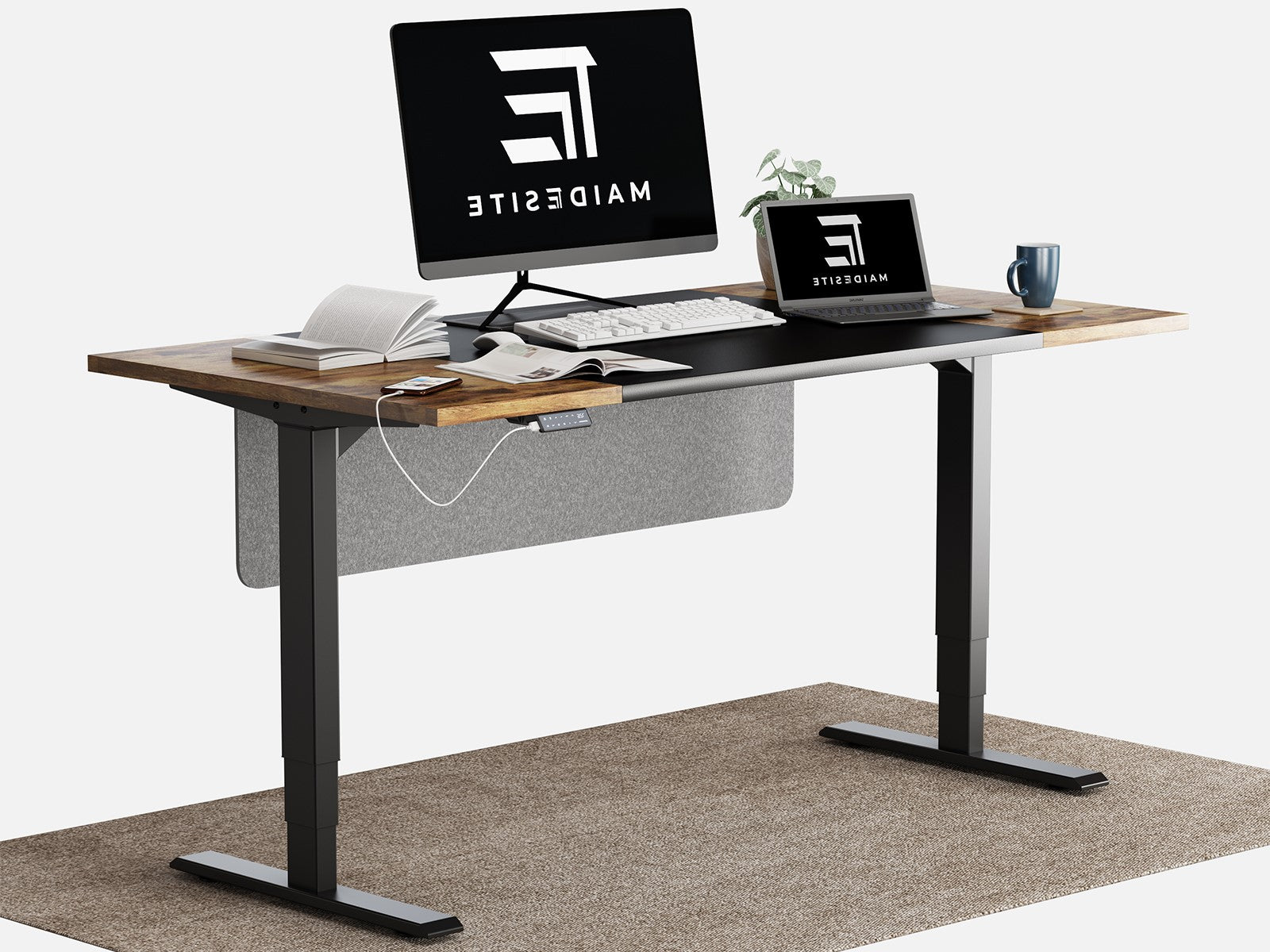 Maidesite SC2 Pro - Schreibtisch Höhenverstellbar 160×80/180x80 cm