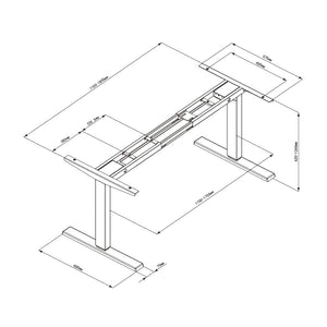 Maidesite T2 Pro Plus - Tischgestell Elektrisch Höhenverstellbar